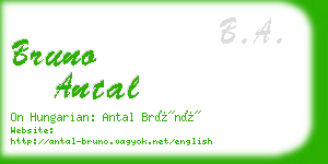 bruno antal business card